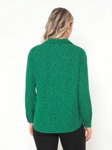 Women Blouses - 綠色 - 查看 2