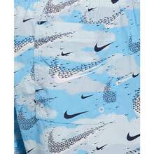 Nike Men's Flock Logo-Print 5" Swim Trunks - Aquarius Blue - View 5