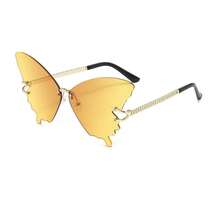 Gafas de moda con forma de mariposa personalizadas para mujeres 2024, con alas, oversize, gafas de alta gama - Dorado - Ver 18