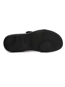 Męskie kapcie z grubej skóry PU, odsłaniające palce, miękkie, antypoślizgowe, wygodne sandały do chodzenia wewnątrz i na zewnątrz. Ręcznie robione skórzane kapcie z odkrytymi palcami w dobrym stylu.