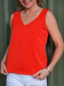 Women Tank Tops & Camis - 橘色 - 查看 1