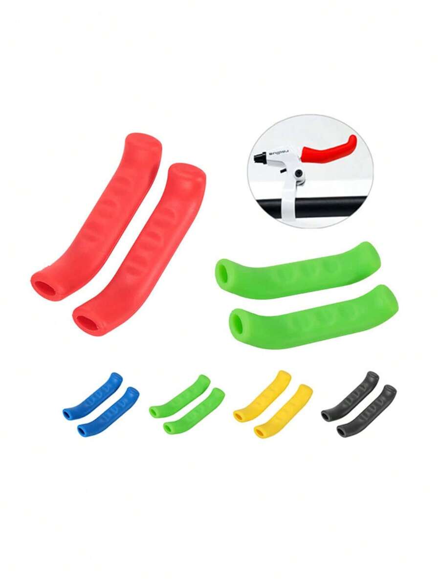 2pcs Silicone Brake Lever Cover Mountain/Road Bicycle Brake Handle Protection Cover Bicycle Brake - Multicolor - View 1