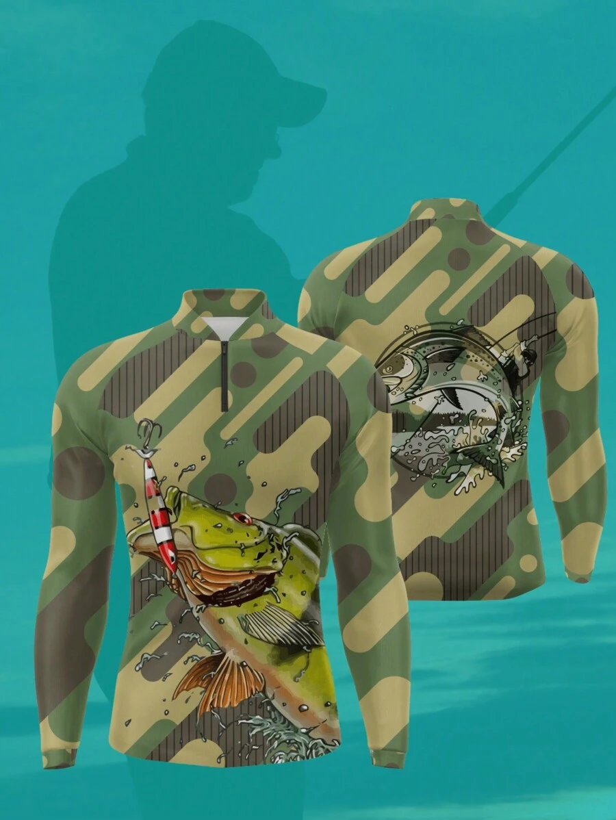 Men Sun-Proof Jackets - màu xanh lá - Xem 1