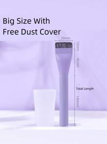 1入紫色輕盈超薄粉底刷，臉部輪廓刷，平滑輪廓刷，混合乳霜化妝刷 - 紫色 - 查看 9