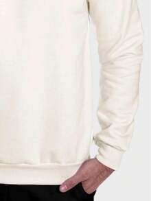 Unisex Sweatshirt Pink Print Graffiti Slogan Side Casual Comfort Flannel Immediate Shipping - 米色 - 查看 2