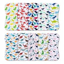 Benxoine 10-Pack Burp Cloths For Baby Boys And Girls - Organic Baby Burp Cloth,Baby Washcloths, Burp Rags, Large Neutral Burp Clothes For Newborn - khủng long - Xem 1