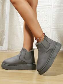 Women's Thickened And Plush Snow Boots, New Arrivals For Autumn And Winter With High-Quality Material, Thickened Soles To Increase Height And Add Elegance To Your Casual And Fashionable Outfits
