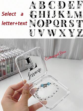 1pc Personalized Customized Nail Art & Jewelry Storage Box, Custom Birthday/Personal/Festival Gift