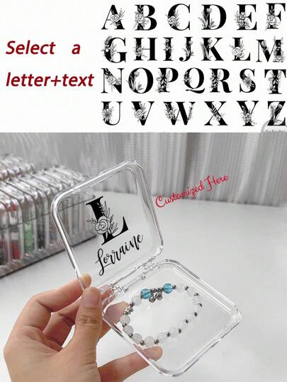 1pc Personalized Customized Nail Art & Jewelry Storage Box, Custom Birthday/Personal/Festival Gift