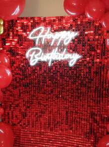 1/2 piezas Cortinas rojas de colores adecuadas para decoración de fiestas de cumpleaños, bodas, festivales, fiestas hawaianas como fondo y para la entrada de puertas - Rojo - Ver 2