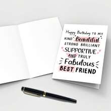 1/2/5/10 件闺蜜生日贺卡、送给闺蜜姐姐的生日贺卡、送给闺蜜的生日贺卡、祝我最棒的闺蜜生日快乐 - 彩色 - 查看 6