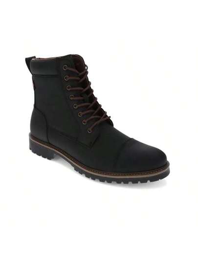 Men's Wyatt Faux Leather Lace-Up Boots