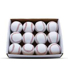 Baseball, 12 Pack Standard Size Baseballs Practice Training Baseballs Unmarked Baseball Soft Toss, Batting, Fielding, Hitting, Pitching - White - View 5