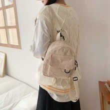 Balo nhung mini đeo hai vai, dễ thương và thời trang, thích hợp đi làm, trang điểm và học sinh - Nhiều màu - Xem 4