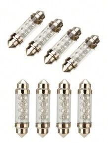 2入組鋁合金8 LED42mm汽車內飾燈泡燈