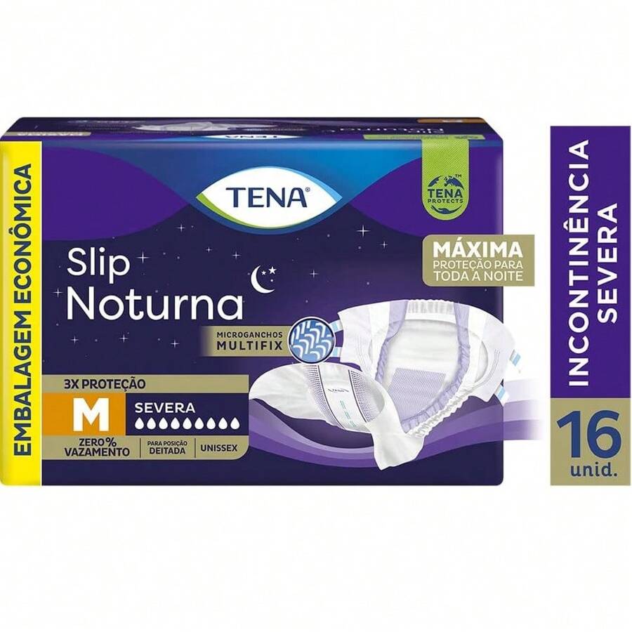 Fralda Tena Slip Noturna G 16 unidades - Roxo - Visão 1