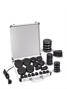 Kit De Piedras Calientes 18 Piezas Maletin Electrico Spa