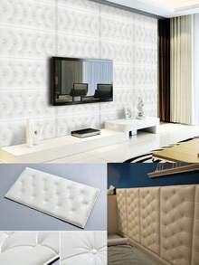 2件防撞泡壁紙床貼嬰兒自黏軟包嬰兒房3d立體牆貼牆貼牆墊防潮防污防黴美化裝飾隔音吸音 - 彩色 - 查看 5