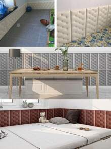 2件防撞泡壁紙床貼嬰兒自黏軟包嬰兒房3d立體牆貼牆貼牆墊防潮防污防黴美化裝飾隔音吸音 - 彩色 - 查看 7