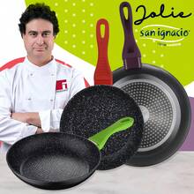 San Ignacio Set 3pz padelle 20/24/28 alluminio forgiato, induzione, collezione Jolie - Multicolore - Visualizzare 3