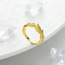 Chaobang 1入鑽石水滴形精美單戒指，可調大小，優雅閃耀，適用於女性、派對、音樂節、約會、禮物和夏日度假，適合日常佩戴 - J518 - 查看 20