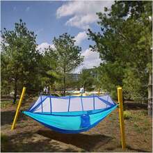 Portable Camping Hammock With Mosquito Net Double Outdoor Travel Tree Swing TENTt - 彩色 - 查看 8
