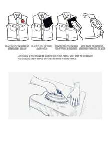 4 piezas parches de tela de bordado de pájaros, parches de hierro con diseños de animales de dibujos animados, emblemas bordados de bricolaje - Multicolor - Ver 11