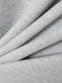 2 件套男友风格男士运动套装，速干短袖衬衫和短裤，华夫格图案休闲户外服装，夏季纯色运动服 - 灰色 - 查看 2