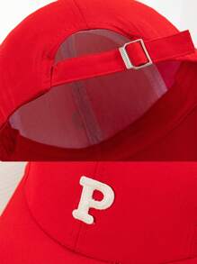1pc Adjustable Washed Embroidered Baseball Hat Cute Birthday Gift For Boys And Girls Fashion Letter P Embroidery Baseball Caps For Kids - 1PC - View 9