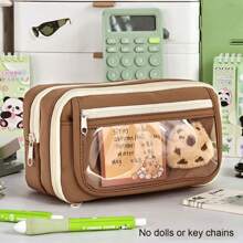 1个新款9层大容量铅笔盒，可爱女生设计，适合初高中学生，超大容量返校礼物 - 彩色 - 查看 8