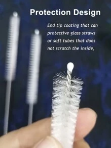 5 Stainless Steel Reusable Cleaning Brushes - Perfect For Cleaning Glass, Silicone, Metal Straws, And More! Easter Gifts, Teacher Gifts, Birthday Gifts, Christmas Gifts. Straw Cleaning Tool, Very Suitable For College Students, Convenient To Carry Dormitory Straw Cleaning Brush.