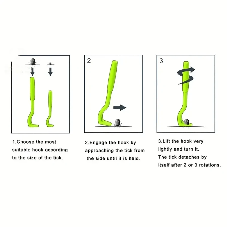 Rimuovi Zecche 3 Pezzi - Tool Per Cani, Gatti, Cavalli, In Plastica Durevole, Facile Da Usare - Foto 7