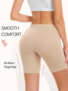 3条装女士无痕三角裤，女士平角内裤，防摩擦短裤，适合搭配连衣裙或骑行裤 - 彩色 - 查看 3