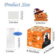 Caja de dinero temática de Halloween con dibujos animados, Cajón sorpresa para regalo de cumpleaños o día festivo - Naranja - Ver 3
