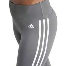 Adidas 女士 Train Essentials 3-Stripes 7/8 紧身裤 - 灰色 - 查看 5