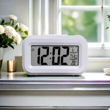 1 件迷你智能桌面数字时钟，带 LED 背光、温度日历、厨房定时器和温度计，适用于学生、家居装饰、房间装饰礼物、生日毕业闹钟、卧室装饰、宿舍装饰、返校装饰、学校惊喜 - 彩色 - 查看 6