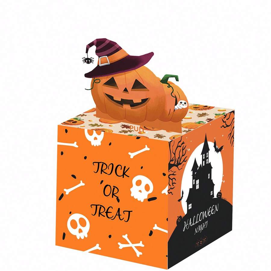 Caja de dinero temática de Halloween con dibujos animados, Cajón sorpresa para regalo de cumpleaños o día festivo