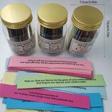 一個瓶子隨機聖經經文瓶，一份激發虔誠情感和感受的禮物 - 透明色 - 查看 2