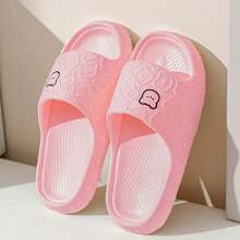 ASHALI Comfortable Breathable Cute Cartoon Teddy Bear Pink House Slippers, Unisex Lightweight EVA Material Simple Style Can Be Worn Outside As Couples Slipper