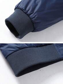 Hombres Primavera y Otoño Moda Chaqueta Abrigo Invierno Negro Azul Verde Simple Outerwear Tops Chaquetas y abrigos para hombre - azul real - Ver 7