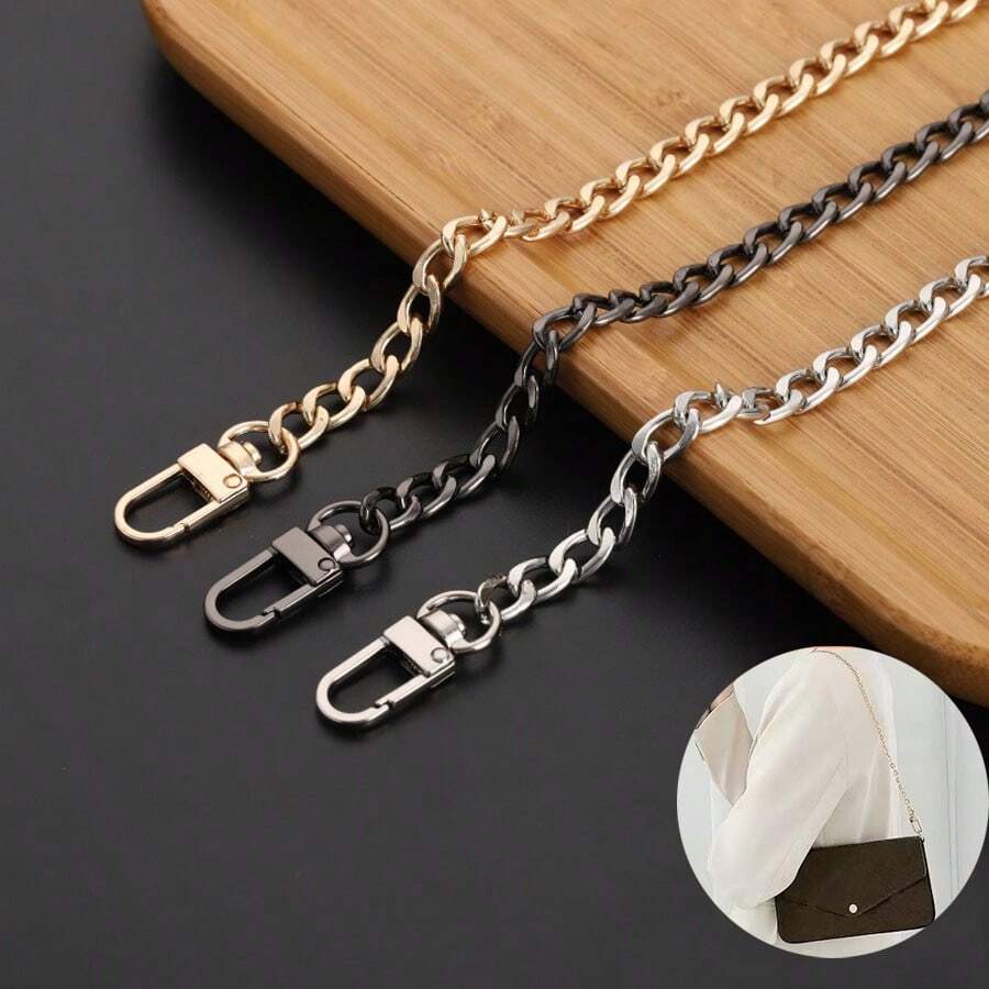 Phụ kiện chuỗi túi 1 mét, Dây chuyền trang trí vỏ điện thoại, Dây đeo vai thay thế dây đeo kim loại, Dây đeo chéo/vai/túi xách nữ cao cấp - Nhiều màu - Xem 1