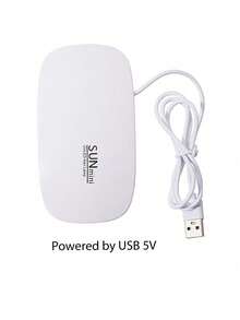 SISGHA 1 件便携式迷你 LED 美甲灯 - 速干技术，USB 充电，适合所有指甲类型 - 适合家庭和沙龙使用 - 白色 - 查看 4