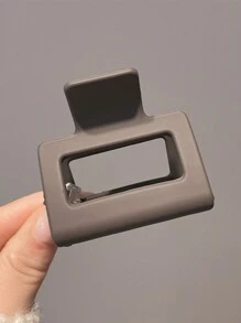 4 pièces Clips pour cheveux en plastique léger de taille moyenne noirs, blancs, marrons, kaki de 4,6 cm/1,81 pouces carrés. Accessoires capillaires élégants et polyvalents de couleur unie de haute qualité, convenant pour la sortie quotidienne, décontracté, la fête, les déplacements, les vacances, le lavage du visage, la douche, le maquillage, l'assortiment de tenues, les clips pour cheveux, les pinces à cheveux
