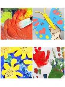 طقم ألوان أكريليك سعة 3 مل، 12 لون صبغة لوازم الفن الطباشيرية للرسم والتلوين، عودة إلى المدرسة، لوازم مدرسية