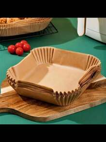 25/50/100/200 pezzi di liner per Air Fryer, carta per cesto da forno, ciotola di carta, teglia da forno, accessori per il forno, utensili da cucina, gadget da cucina, accessori da cucina usa e getta