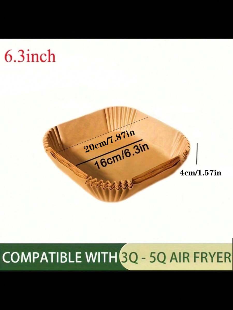 25/50/100/200 Chiếc Nồi Chiên Không Dầu Dùng Một Lần, Giấy Lót Nồi Chiên Không Khí, Bát Giỏ Giấy, Chảo Nướng, Phụ Kiện Lò Nướng, Dụng Cụ Làm Bánh, Đồ Dùng Nhà Bếp, Phụ Kiện Nhà Bếp - Màu gỗ - Xem 1