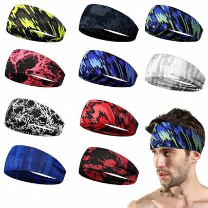 1条新款男士吸汗透气运动头带，跑步健身瑜伽头带，男士度假配件，男士配饰，男士饰品，足球发饰，棒球配饰，男士头带，礼物