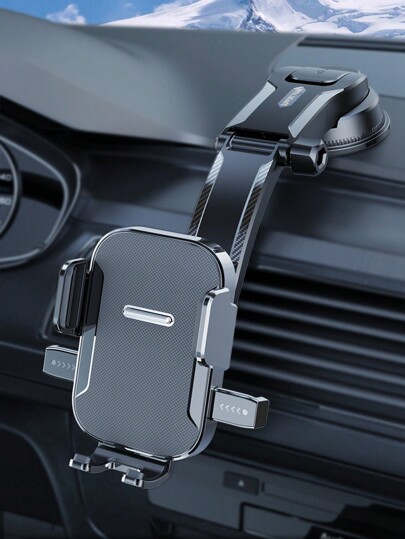 1pc New Car Mobile Phone Holder For Air Vent Or Instrument Panel Navigation Mount Auto-Locking Suction Cup Bracket Compatible With IPhone, Android Phone, Gift For Birthday, Family, Friends For Summer Air Vent Phone Holder, Car Accessories, Car Phone Holder