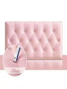 1PC Self-Adhesive Waterproof 3D Soft Pack Headboard Wall Sticker, Suitable For Bedrooms And Living Rooms - Multicolor - View 1