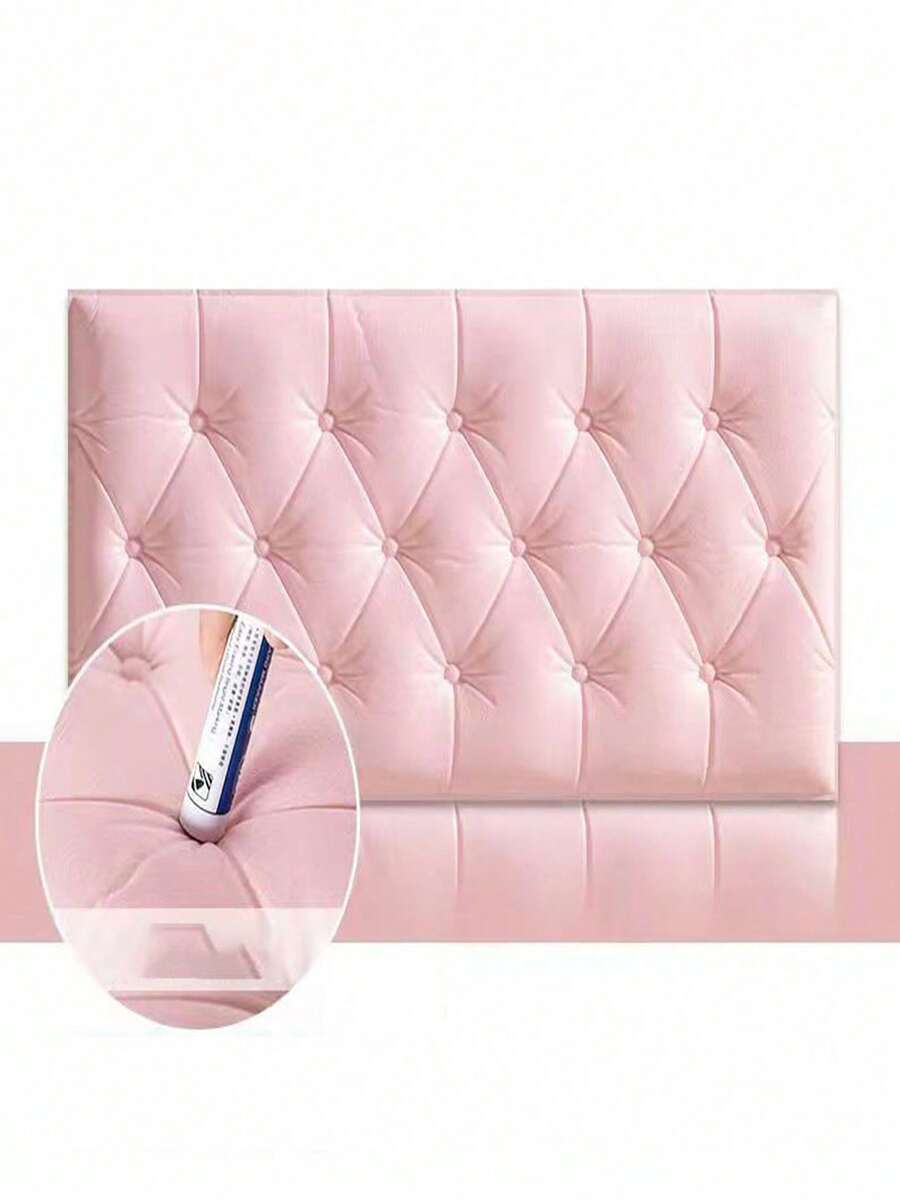 1PC Self-Adhesive Waterproof 3D Soft Pack Headboard Wall Sticker, Suitable For Bedrooms And Living Rooms - Multicolor - View 1